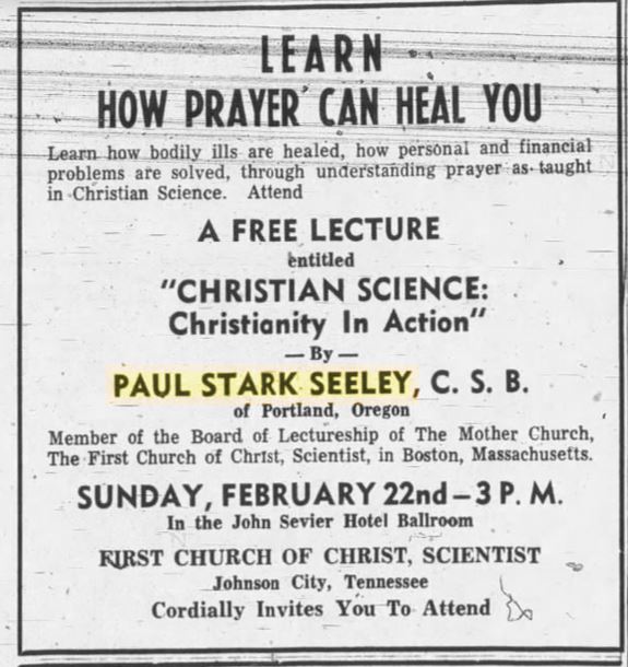 Historical Christian Science Lectures   Paul Stark Seeley 